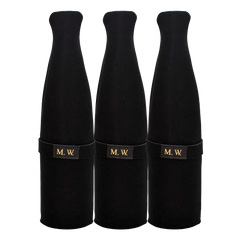 Protetor de Garrafas com 3 em Neoprene e Couro Personalizado