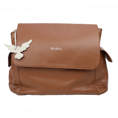 Bolsa de Bebê Tag Divino Espírito Santo em Couro Personalizada