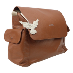 Bolsa de Bebê Tag Divino Espírito Santo em Couro Personalizada