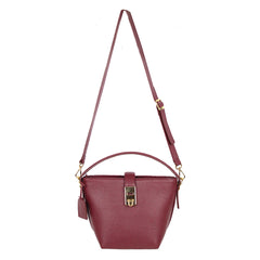 Bolsa Domenica Burgundy Liso Pronta Entrega