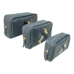 Kit Necessaire Little Plane em Couro Personalizado