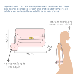 Bolsa Nano Adele Preto Liso Pronta Entrega