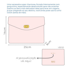 Necessaire Adele em Couro Personalizado