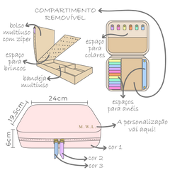 Porta Joias Penélope G em Couro Personalizado