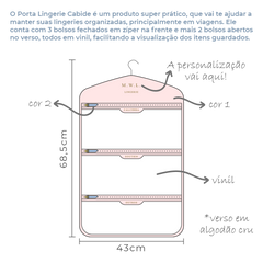 Porta Lingerie Cabide em Couro Personalizado