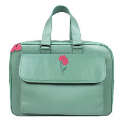 Mala de Bebê Tulipa em Couro Personalizada