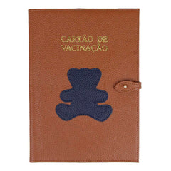 Porta Cartão de Vacina Little Bear em Couro Personalizado