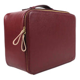 Beauty Box Large com Espelho Tradicional Burgundy Liso com Rose Liso Pronta Entrega