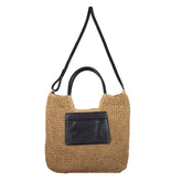 Bolsa de Praia Helga Preto Liso Pronta Entrega