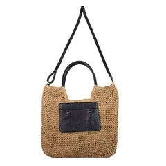 Bolsa de Praia Helga Preto Liso Pronta Entrega