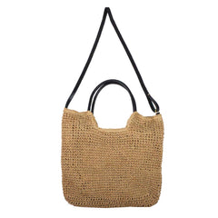 Bolsa de Praia Helga Preto Liso Pronta Entrega