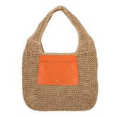 Bolsa de Praia Heloise Tangerina Liso Pronta Entrega