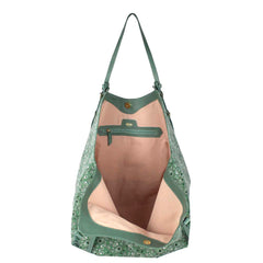 Bolsa Alix Estampa Paisley Verde com Jade Pronta Entrega