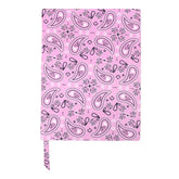 Caderno My Notes Estampa Paisley Rosa Pronta Entrega