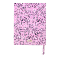 Caderno My Notes Estampa Paisley Rosa Pronta Entrega