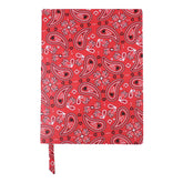 Caderno My Notes Estampa Paisley Vermelho Pronta Entrega