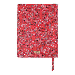 Caderno My Notes Estampa Paisley Vermelho Pronta Entrega
