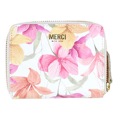 Carteira de Dinheiro Zíper P Estampa Atromélias Pronta Entrega