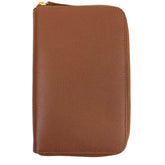 Carteira de Viagem Miami para 6 Passaportes Caramelo Liso Pronta Entrega