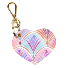 Chaveiro Coração Estampa Arcos Pronta Entrega