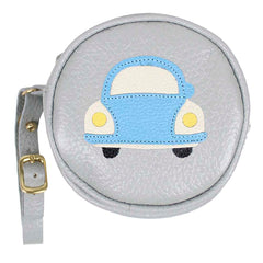 Porta Chupeta Little Car Cinza Claro Liso com Aqua Liso Pronta Entrega