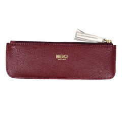 Estojo Lya Burgundy liso com Off White Liso Pronta Entrega