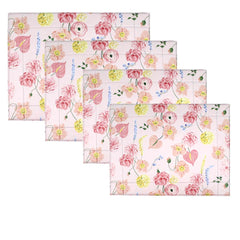 Jogo Americano D'Orsay 4 Unidades Estampa Peônia Pronta Entrega