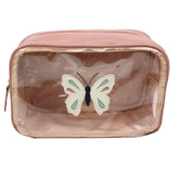 Necessaire Anne Beach Borboleta em Couro e Vinil Personalizada