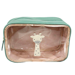 Necessaire Anne Beach Girafinha Masculino em Couro e Vinil Personalizada