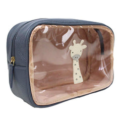 Necessaire Anne Beach Girafinha Masculino em Couro e Vinil Personalizada