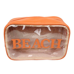 Necessaire Anne Beach Tangerina Liso Pronta Entrega