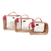 Kit Necessaire Crystal com 3 Algodão Doce Liso com Chiclete Pronta Entrega