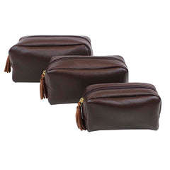 Kit Necessaire Julie com 3 Café com Caramelo Liso Pronta Entrega