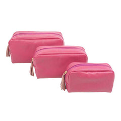 Kit Necessaire Julie com 3 em Couro Personalizada