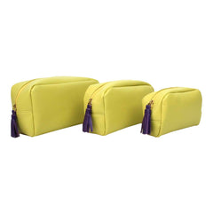 Kit Necessaire Julie com 3 Lima Liso com Purple Pronta Entrega