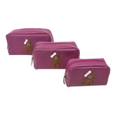 Kit Necessaire Ursa Teddy Rosa Blush com Rosa Nuvem Pronta Entrega