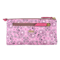 Porta Óculos Lunettes Estampa Paisley Rosa com Rosa Orquídea Pronta Entrega