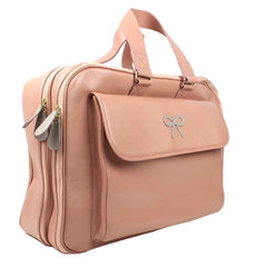 Mala de Bebê Laço Rococó Algodão Doce Liso com Atmosfera Pronta Entrega