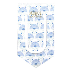 Marcador de Livro Clipes Estampa Leque Azul Pronta Entrega