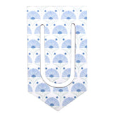 Marcador de Livro Clipes Estampa Leque Azul Pronta Entrega