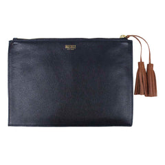 Necessaire + Porta Passaporte 2 Marinho Liso com Caramelo Liso Pronta Entrega