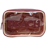 Necessaire Anne Beach Burgundy Liso Pronta Entrega