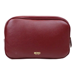 Necessaire Anne Beach Burgundy Liso Pronta Entrega