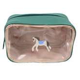 Necessaire Anne Beach Cavalo Joca Esmeralda com Fendi e Sky Pronta Entrega