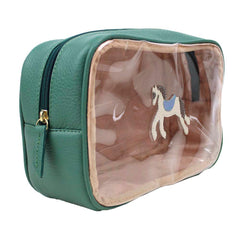 Necessaire Anne Beach Cavalo Joca Esmeralda com Fendi e Sky Pronta Entrega