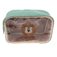 Necessaire Anne Beach Leão Alceu em Couro e Vinil Personalizada