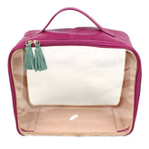 Necessaire Crystal G Fúcsia Liso com Jade Pronta Entrega