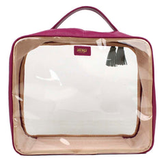 Necessaire Crystal G Fúcsia Liso com Jade Pronta Entrega