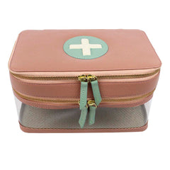 Necessaire Porta Remédio Jumbo em Couro e Vinil Personalizado