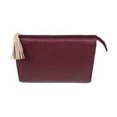 Necessaire Louise M com Pendente Burgundy Liso com Rose Liso Pronta Entrega